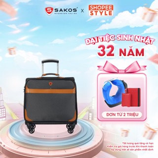 Vali Kéo Vải Doanh Nhân SAKOS ATLAS - Size 18inch/ Xách Tay (Cabin) - Khóa TSA - Chống Thấm, Trượt Nước