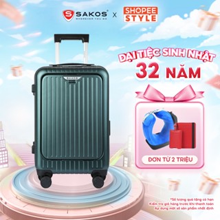 Vali Kéo Nhựa Du Lịch SAKOS MASTERY Khung Nhôm Z22 - Size S (20inch)/ Xách Tay (Cabin) - Khóa TSA - Nhựa PC