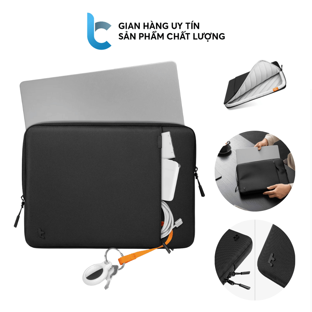 Túi Chống Shock Macbook/ Laptop Tomtoc Premium Protective A13 Bảo Hành 12 Tháng Keo Chỉ Khoá Kéo
