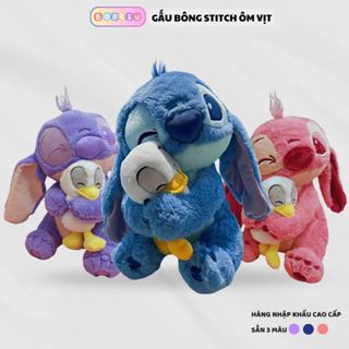 Gấu bông stitch ôm vịt mẫu mới 2025 cute đáng yêu, Thú nhồi bông stitch xanh làm quà tặng cho bạn trai,bạn gái,cho bé