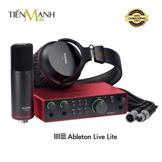   Chính Hãng Bảo Hành 3 Năm  Full Bộ SoundCard Focusrite 2i2 Studio Gen 4 - Sound Card Scarlett Thu Âm Focus USB 