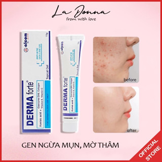Gel Giảm Mụn Derma Forte 15g Chính Hãng kem Ngừa Thâm chấm mụn ẩn viêm bôi Mờ Sẹo