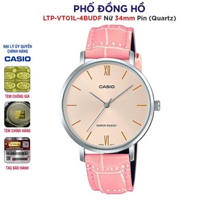 Đồng hồ nữ dây da casio anh khuê ltp-vt01l-4budf chính hãng