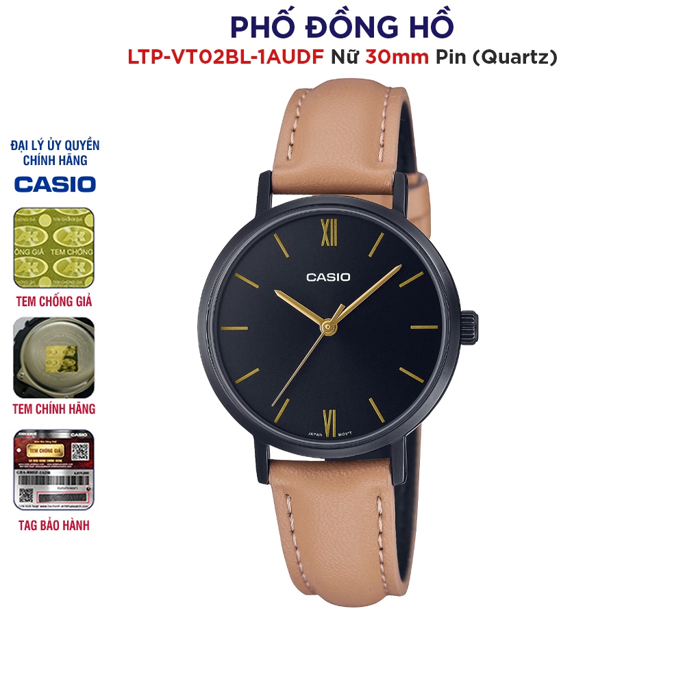 Đồng hồ nữ dây da Casio Anh Khuê LTP-VT02BL-1AUDF