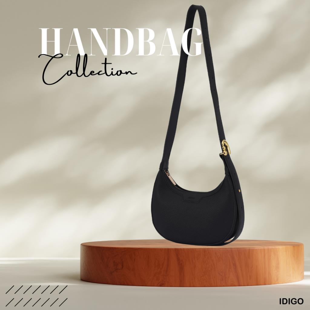 Túi đeo chéo nữ đi chơi hình bán nguyệt, túi xách nữ công sở nhỏ gọn hiện đại IDIGO FB2 - 3400