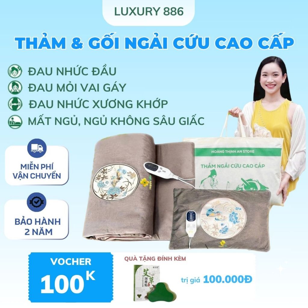 Thảm Ngải Cứu Điện, Đệm Sưởi Ngải Cứu Đông Y Giúp Thư Giãn Cơ Thể, Giảm Đau Nhức Luxury668