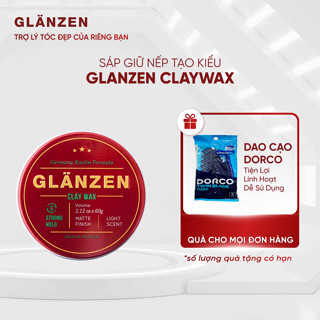 Sáp vuốt tóc giữ nếp vượt trội cho nam Glanzen Clay Wax mùi hương nước hoa nam tính 60g