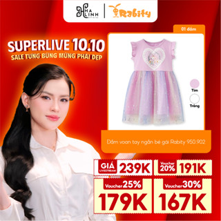 [VÕ HÀ LINH x RABITY] Đầm voan tay ngắn bé gái Rabity 950.902