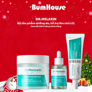 Combo Dr.Melaxin BP Pore BP Exfoliating Pad/ Ampoule/Barrier Cream 165ml//30ml/50g - Xanh lá