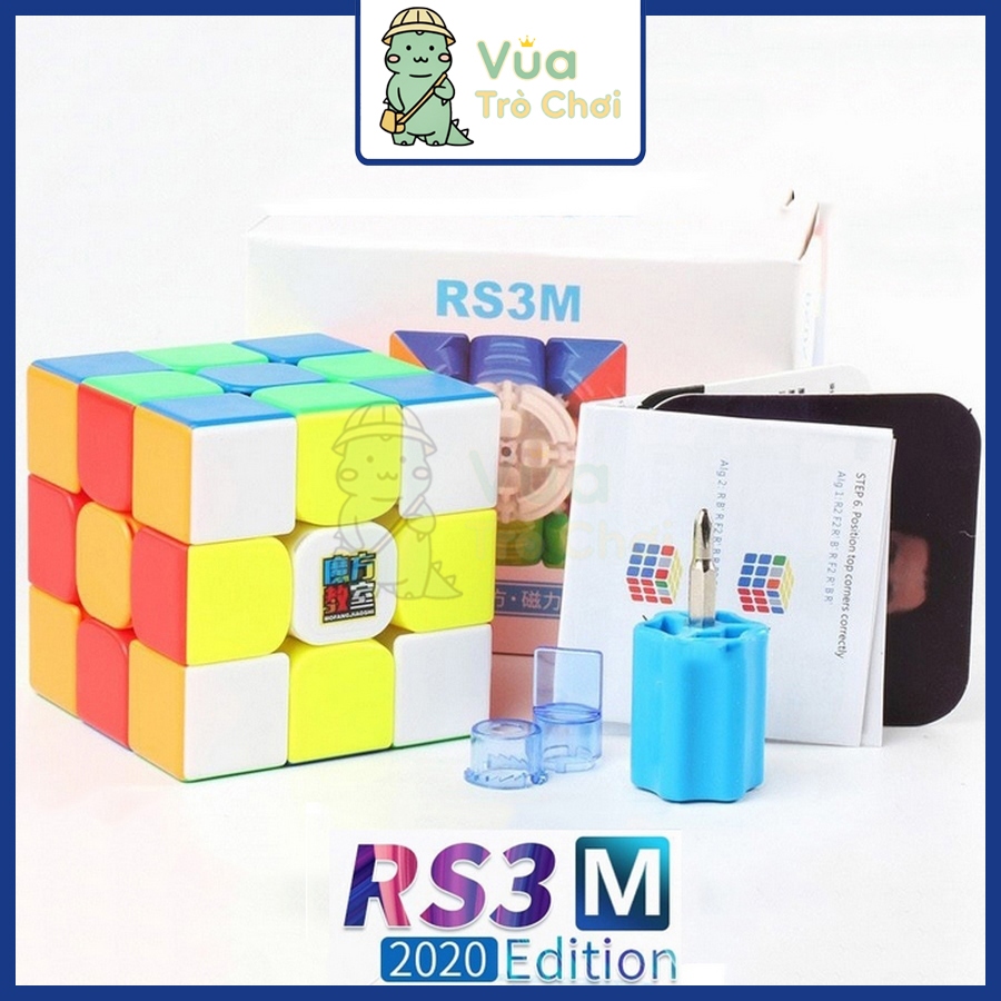 Rubik 3x3 RS3M 2020 MF3RS3 M Có Nam Châm Rubic 3 Tầng Stickerless 3x3x3 Đồ Chơi Trí Tuệ Trẻ Em
