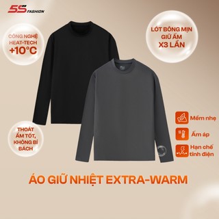  Combo 2 Áo Giữ Nhiệt Nam HEAT-TECH Extra-warm 5S FASHION Cổ 3 Phân Giữ Ấm Trơn Basic  2C-AGN25005  