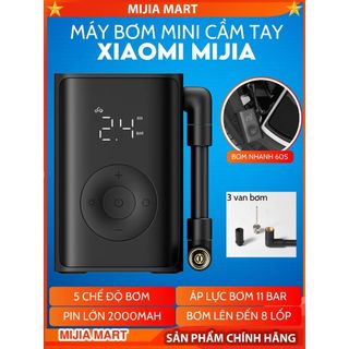  Máy bơm lốp mini cầm tay XIAOMI MIJIA máy bơm hơi xe hơi áp suất lớn 10bar 150psi đo áp suất lốp bơm siêu nhanh 