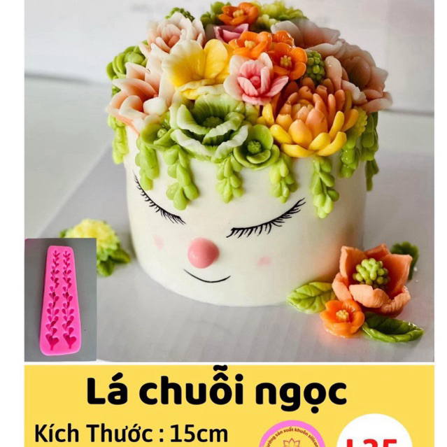 Khuôn silicon đổ rau câu,gel socola Lá chuỗi ngọc L35