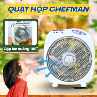  Quạt hộp Chefman B3 chính hãng quạt để bàn 3 chế độ gió công suất 35W siêu tiết kiệm điện - BH12T 