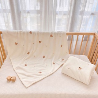  Chăn Lông Tuyết Monona  Dottodot  Hàng Cao Cấp Chăn Đắp Thu Đông Cho Bé Phong Cách Hàn Quốc Size 90x120Cm 