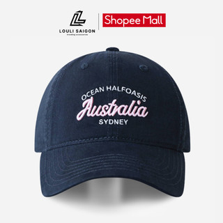  Mũ lưỡi trai LOULI SAIGON thêu chữ Australia form mềm dành cho nam nữ thời trang unisex M105 