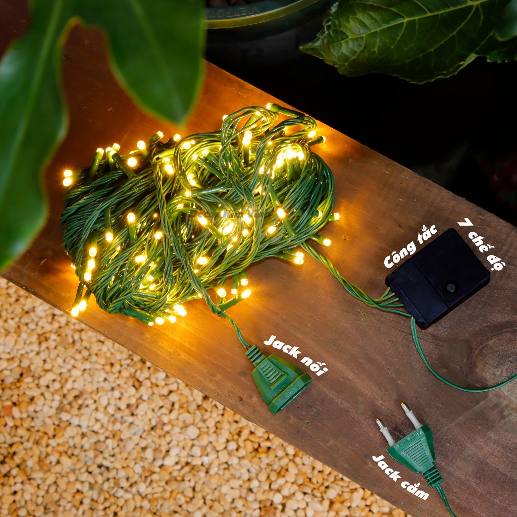 Đèn Led Dây Xanh LE21 Trang Trí Noel Giáng Sinh Đèn Cây Thông