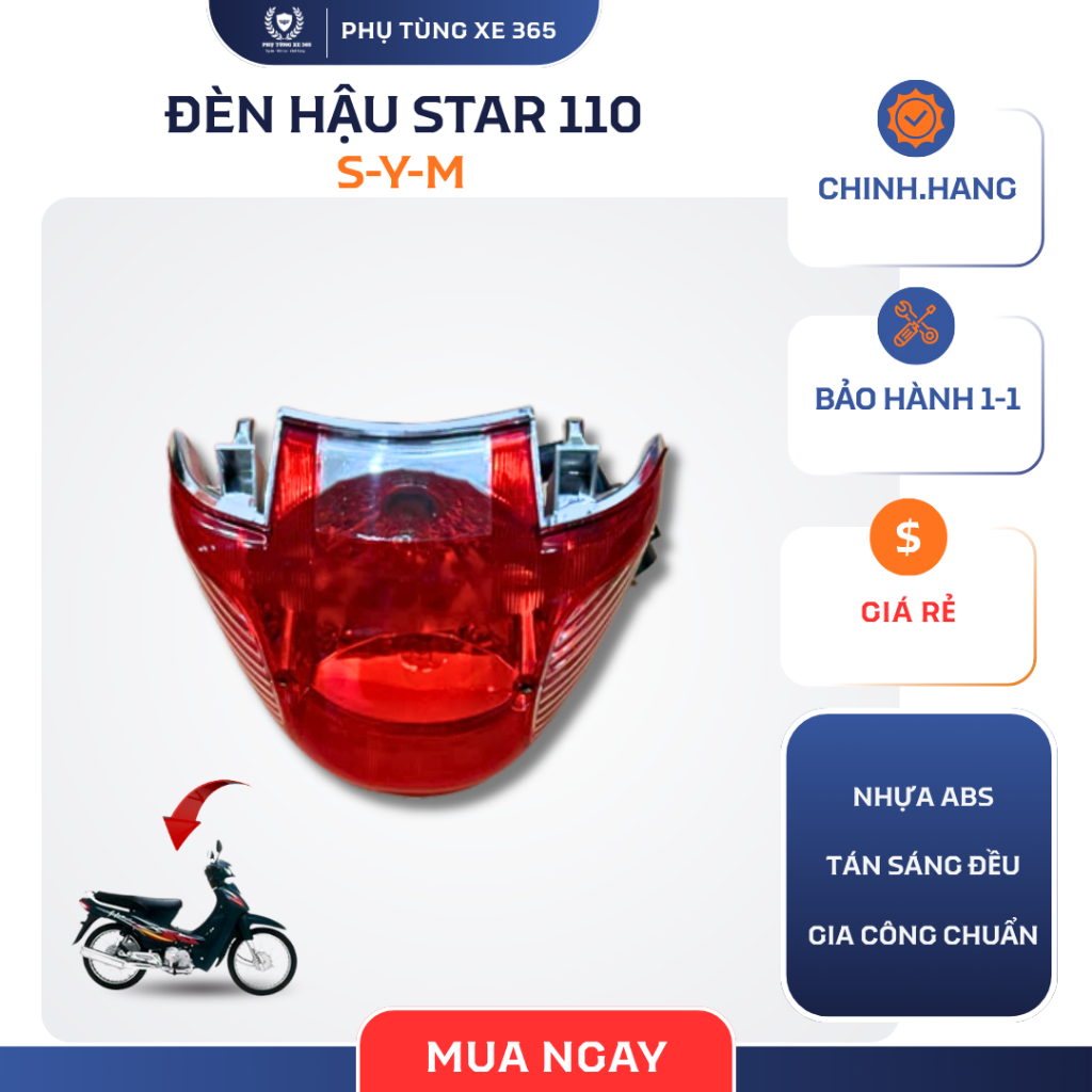 [HÀNG ZIN] Bộ đèn đuôi/ đèn sau / Đèn hậu xe Star 110cc