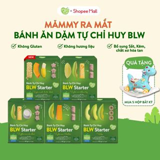 Bánh Ăn Dặm Tự Chỉ Huy Mămmy BLW Starter bé từ 6 tháng bánh mềm xốp dễ tan giàu Vitamin hộp 6gói x7g