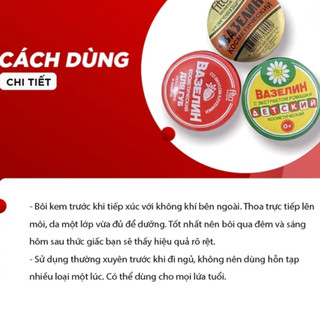 Sáp Nẻ Vaselin Nga 10gr Giúp Dưỡng Ẩm, Chống Khô Nứt Nẻ Trên Da