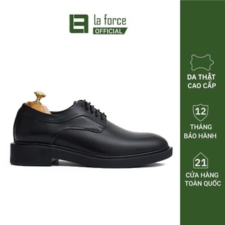 Giày Tây Nam Buộc Dây Laforce GNLA15-1502-D – Da Bò Cao Cấp, Màu Đen Lịch Lãm