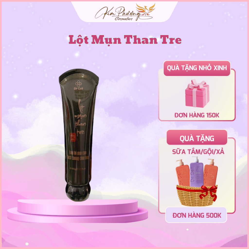 Gel lột mụn Dr Cell 60g lột mụn than tre lột mụn cám mụn đầu đen