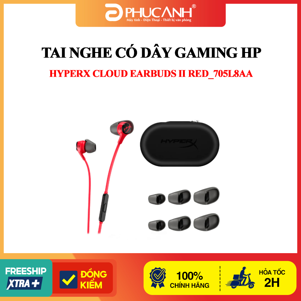 Tai nghe có dây Gaming HP HyperX Cloud Earbuds II Red_705L8AA