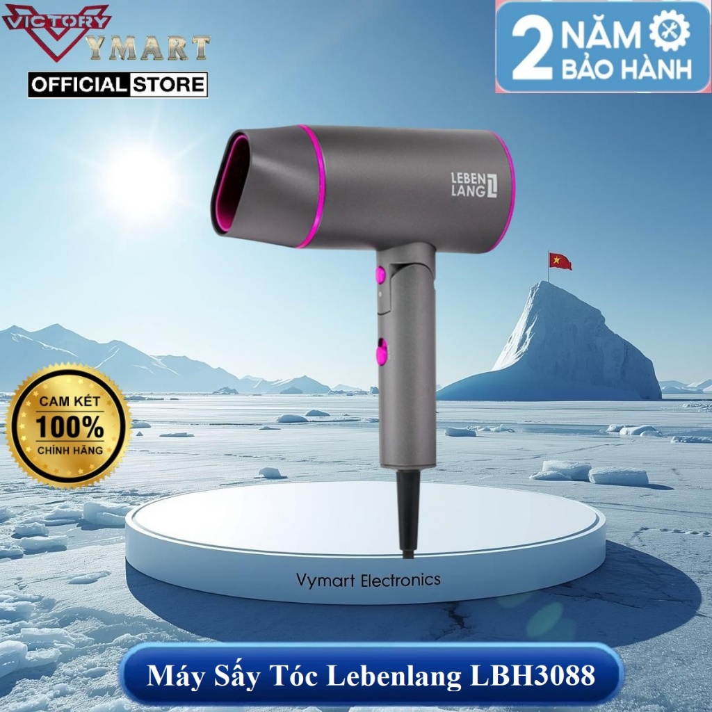 Máy Sấy Tóc Lebenlang LBH3088 (2100W), Kiểu Gấp Gọn, Chống Xơ Rối Tóc - hàng chính hãng