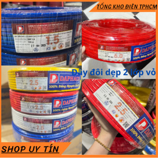  Dây Điện Daphaco Đôi Dẹp 2 Lớp Vỏ VCMO 2x1.5 2x2.5 2x4.0 2x6.0  Cuộn 100 mét - Hàng Chính Hãng 