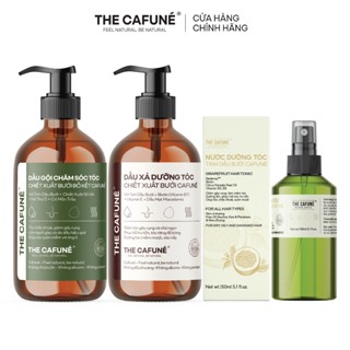  Combo Dầu Gội Xả 450ml Nước Dưỡng Tóc Bưởi Th Cafuné 150ml Dưỡng Tóc Chắc Khoẻ Giảm Gãy Rụng 