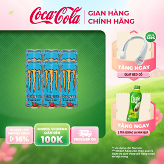 Lốc 6 Lon Nước Tăng Lực Giải Khát Monster Energy Mango Loco Vị Xoài 355ml/Lon Coca-Cola Official Sale 15.10_SP