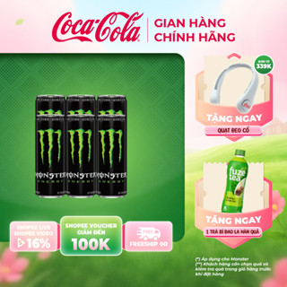 Hộp 6 lon Nước Tăng Lực Giải Khát Monster Energy 355ml/Lon Coca-Cola Official Store Sale 15.10_SP