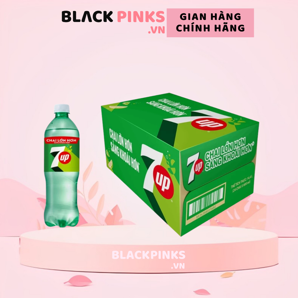 Thùng 24 chai nước ngọt 7Up 600ml (Hỏa tốc)