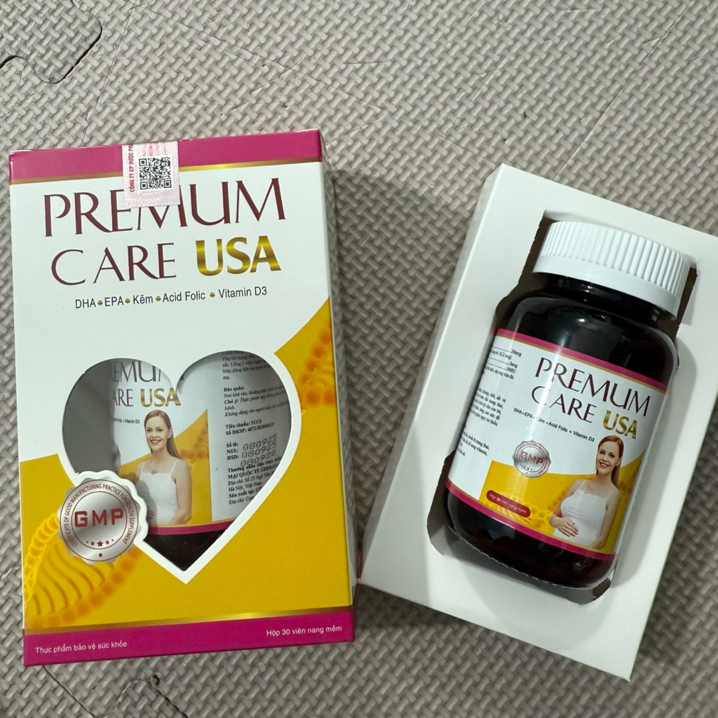 PREMUM CARE USA bổ sung DHA SẮT VÀ VITAMIN, KHOÁNG CHẤT CHO MẸ BẦU bồi bổ sức khỏe, nâng cao sức đề 