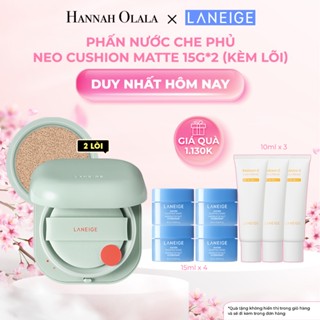 [LANEIGE X KOL] Phấn Nước Kiềm Dầu Chống Nước Che Khuyết Điểm 50H Laneige Neo Cushion Matte 15g + Kèm Lõi