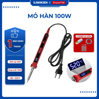  Mỏ hàn 100W công suất lớn gia nhiệt nhanh bền bỉ chất lượng cao ILinhkien 