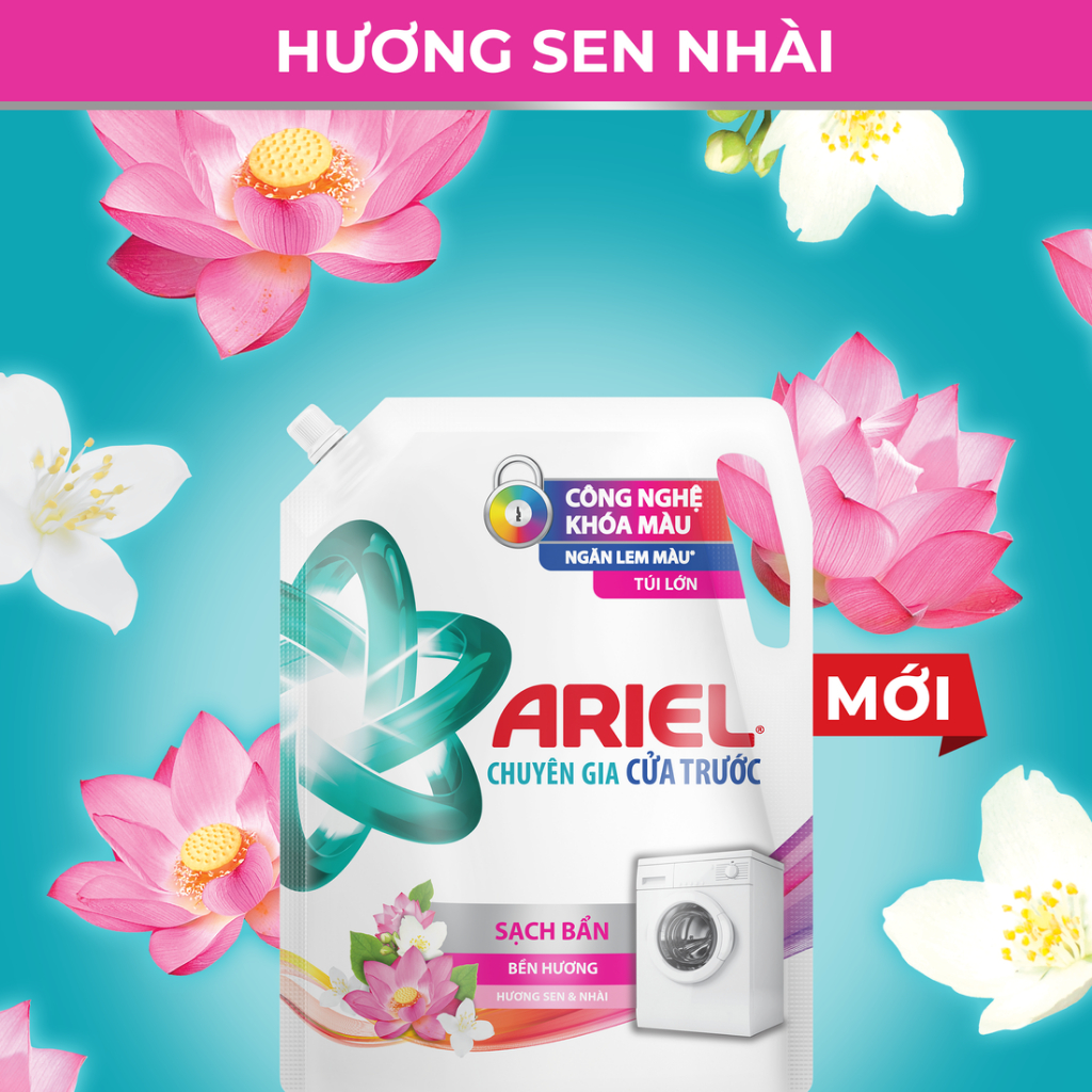 [Mới khai trương] Nước Giặt Cửa Trước ARIEL Hương Sen & Nhài 3.05KG