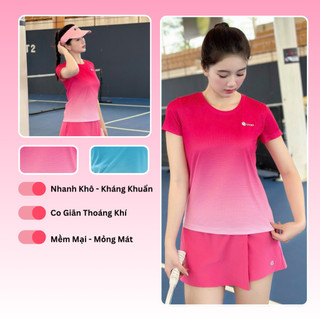  Áo T-Shirt Nữ Livan Sport LV25S04F224 Áo Thun Basic Nữ Thể Thao Thiết Kế Ombre Cá Tính Dáng Basic Năng Động 