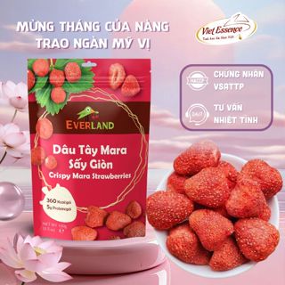 Dâu Tây Mara Sấy Giòn Everland - Dâu Tây Sấy Thăng Hoa Giòn Tan (100gr)