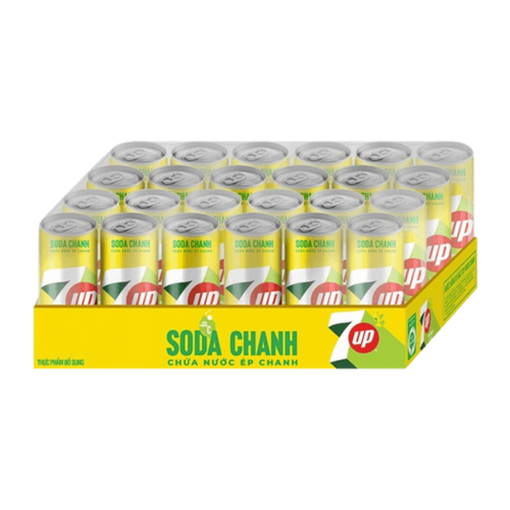 Thùng 24 lon nước soda 7Up chanh 320ml (HT)