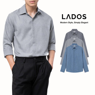  Áo Sơ Mi Nam Giấu Cúc LADOS-8185 Chất Vải Linen Premium Cool Cao Cấp Mát Lạnh Chống Nhăn Form Chuẩn Công Sở 