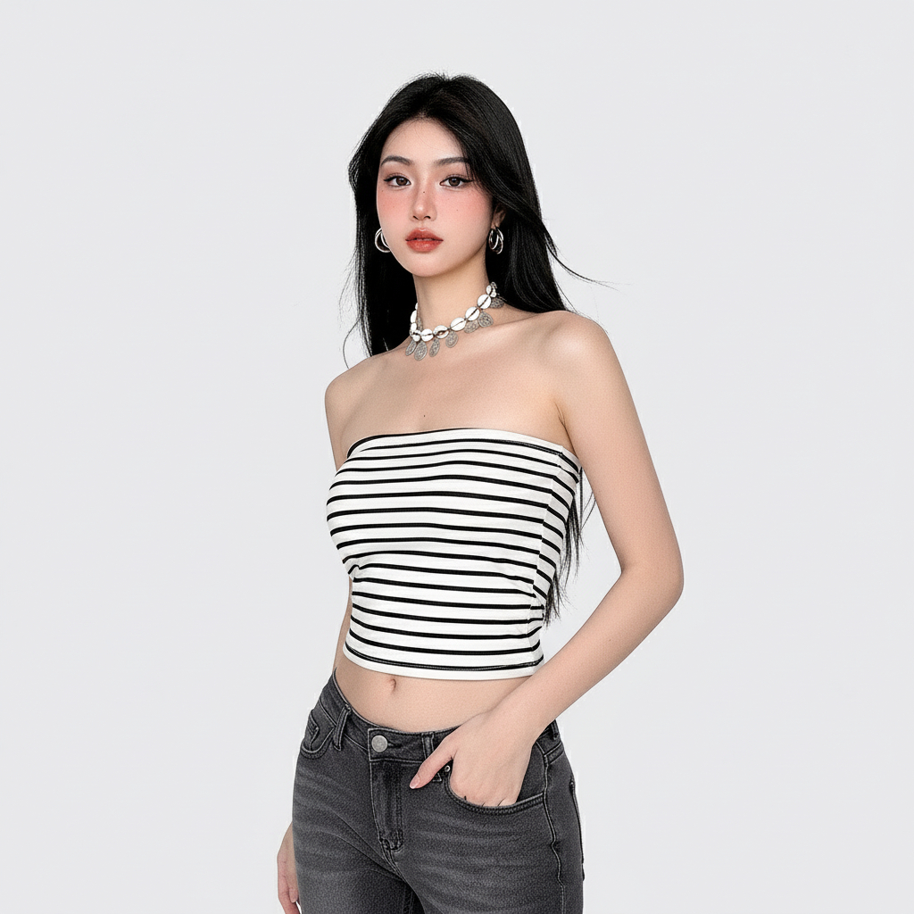 Áo Ống Nữ Kẻ Sọc Dáng Ôm DaaLaa Store Kiểu Dáng Năng Động A51368
