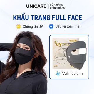  Khẩu trang chống nắng toàn mặt Unicare khẩu trang Full Face thoáng khí che chắn toàn diện phù hợp nam và nữ 