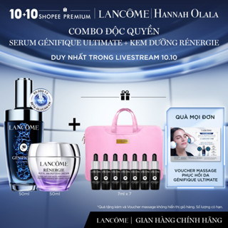 [Lancome x Hannah 10.10] Bộ đôi Serum phục hồi da tối ưu Ultimate 50ml và Kem dưỡng 300-peptide nâng căng săn chắc 50ml