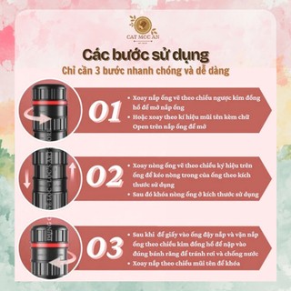 [catmocan] Ống đựng Giấy Vẽ A0/A1/A2/A3/A4 - Ống Phi 7,8,10 - Nhựa Cứng Chống Thấm, Có Dây Đeo