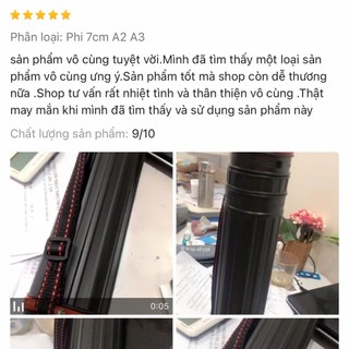 [catmocan] Ống đựng Giấy Vẽ A0/A1/A2/A3/A4 - Ống Phi 7,8,10 - Nhựa Cứng Chống Thấm, Có Dây Đeo