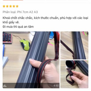 [catmocan] Ống đựng Giấy Vẽ A0/A1/A2/A3/A4 - Ống Phi 7,8,10 - Nhựa Cứng Chống Thấm, Có Dây Đeo