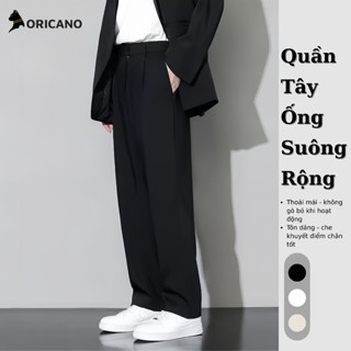 Quần Tây Nam Ống Suông Rộng Cao Cấp ORICANO Quần Âu Nam Vải Mềm Co Giãn Nhẹ Cạp có Mix Chun 2 Bên Dễ Phối Đồ QA01