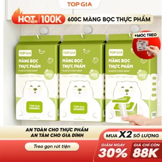 Túi màng bọc thực phẩm chất liệu PE treo tường dạng rút TopGia, tiện lợi, có chun co dãn siêu dai