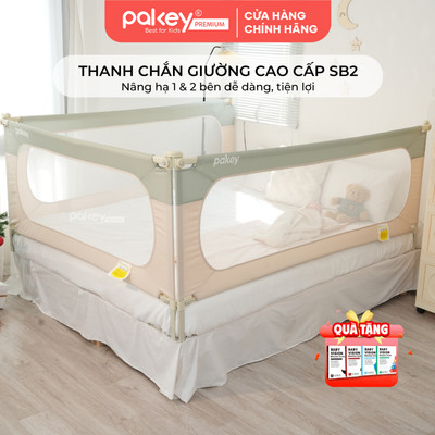 [NEW] Thanh Chắn Giường PAKEY SB2 Cao Cấp Nâng Hạ Một Bên Dễ Dàng, Hàng Rào Giường An Toàn Cho Bé Yêu- Bảo Hành Trọn Đời